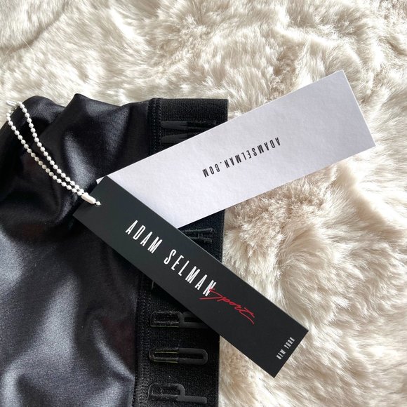 NWT Stunning Adam Selman Sport Liquid Latex "Branded Band Bra" - Picture 10 of 13